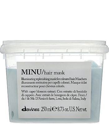 Davines Essential Haircare MINU Illuminating Replenishing Mask - Восстанавливающая маска для окрашенных волос 250 мл - hairs-russia.ru